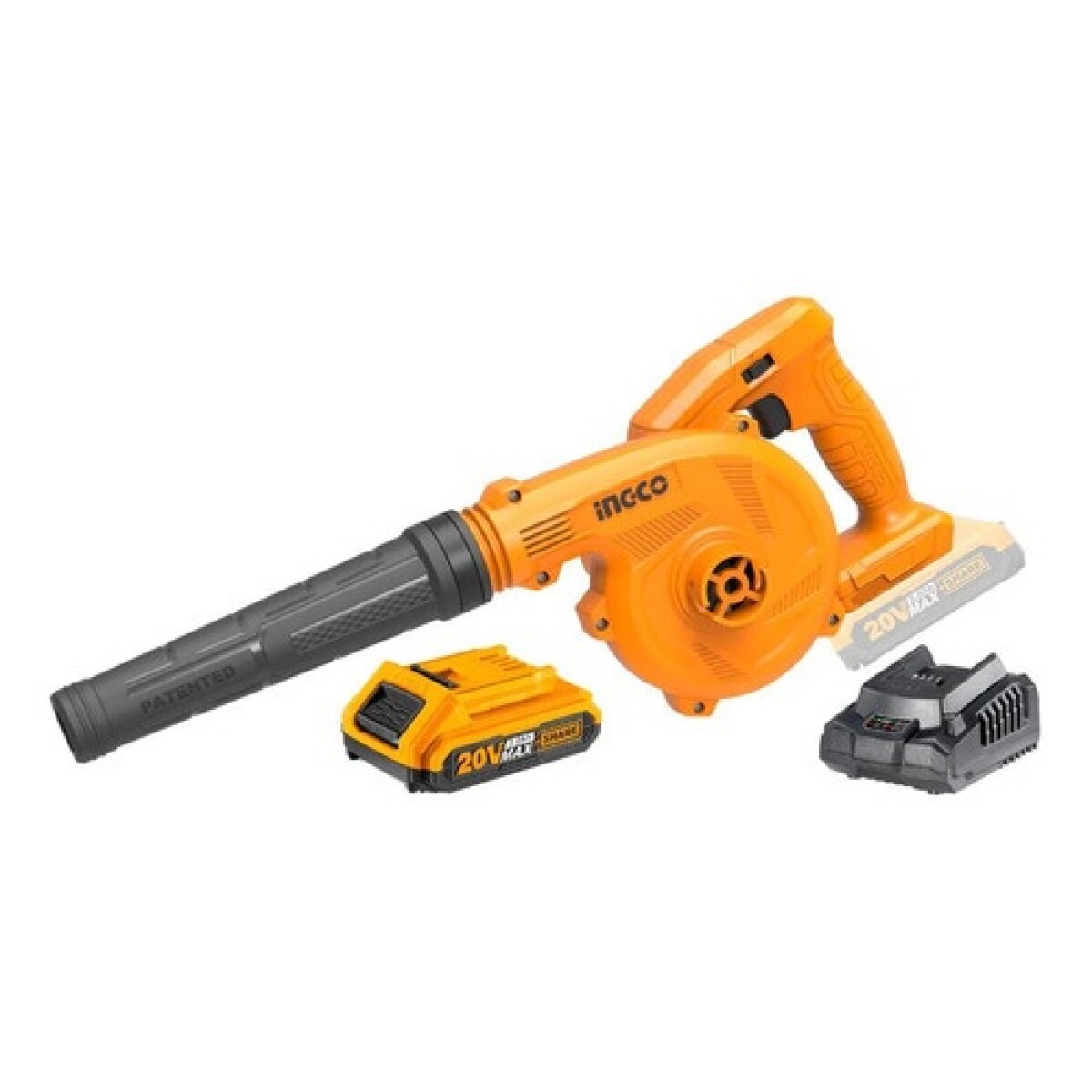 Sopladora Inalámbrica Ingco 20V con Batería y Cargador 