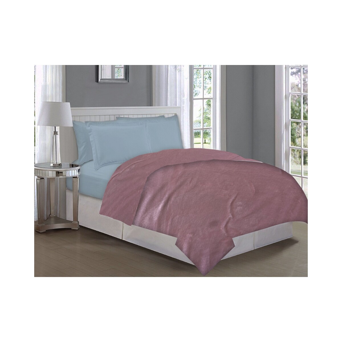 Frazada Soft Home Class Dohler de 2 plazas en poliéster - Coral 