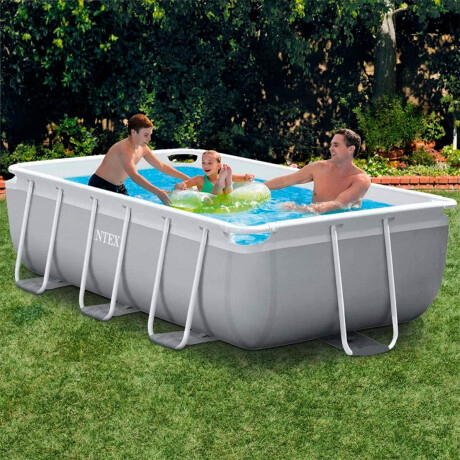 Piscina Intex Estructural 6836L 400x200x100+Bomba Gris claro