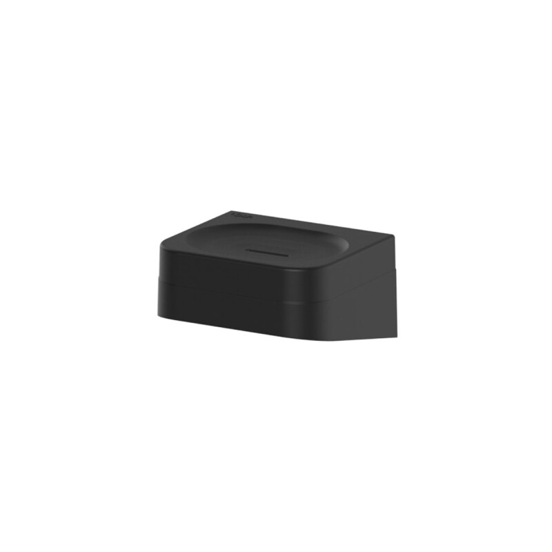 Jabonera de baño para pared con adhesivo Negro