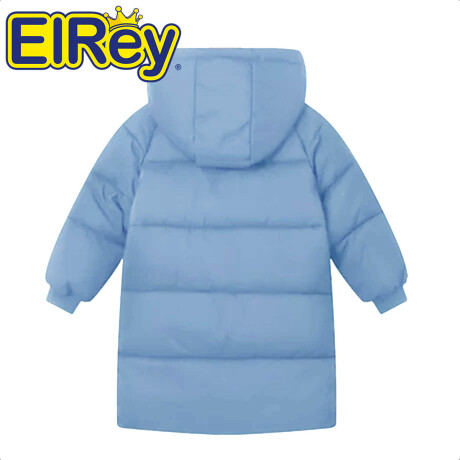 Campera Parka Uzspace Con Capucha Invierno Infantil Niño Niña Celeste