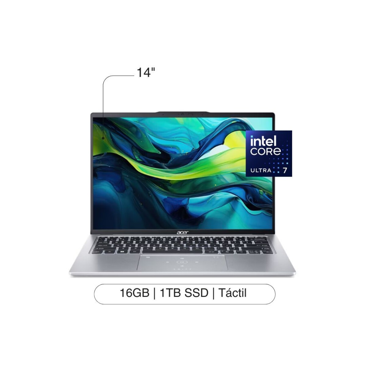Notebook ACER Swift Go 14' Touch FHD 1TB / 16GB RAM Intel Core Ultra 7 155H - Silver Refurbished 