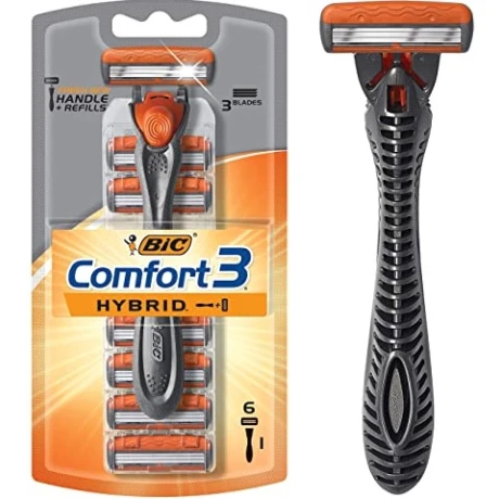 AFEITADORA BIC COMFORT 3 HYBRID CON 6 CARTUCHOS AFEITADORA BIC COMFORT 3 HYBRID CON 6 CARTUCHOS