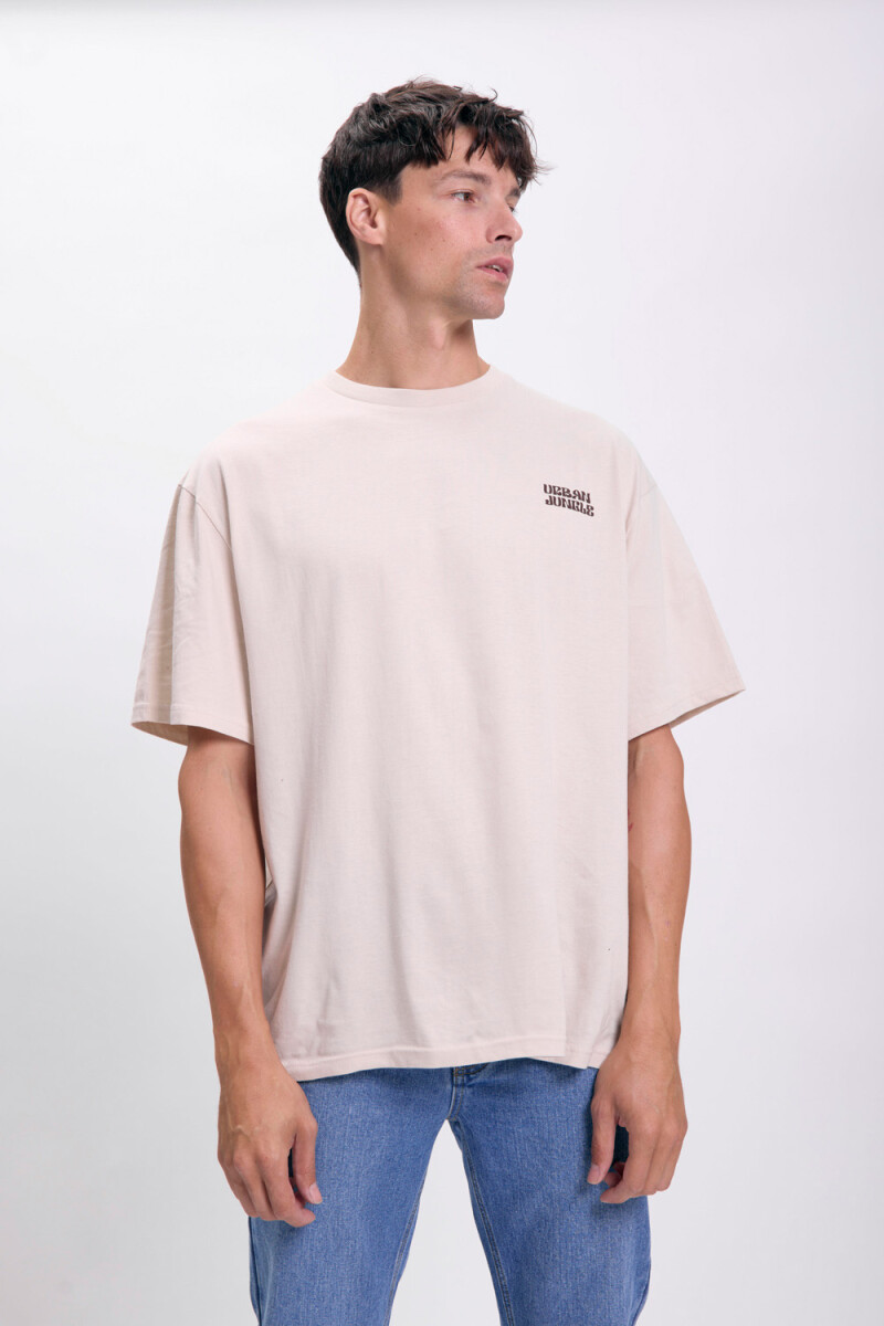 Remera oversize Beige