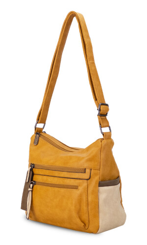 BANDOLERA TERRANOVA MOSTAZA, ARENA Y TABACO