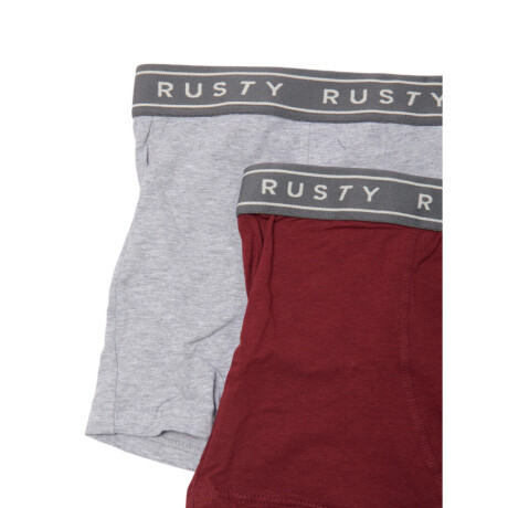 Boxer Rusty Kunz Gris/Bordeaux