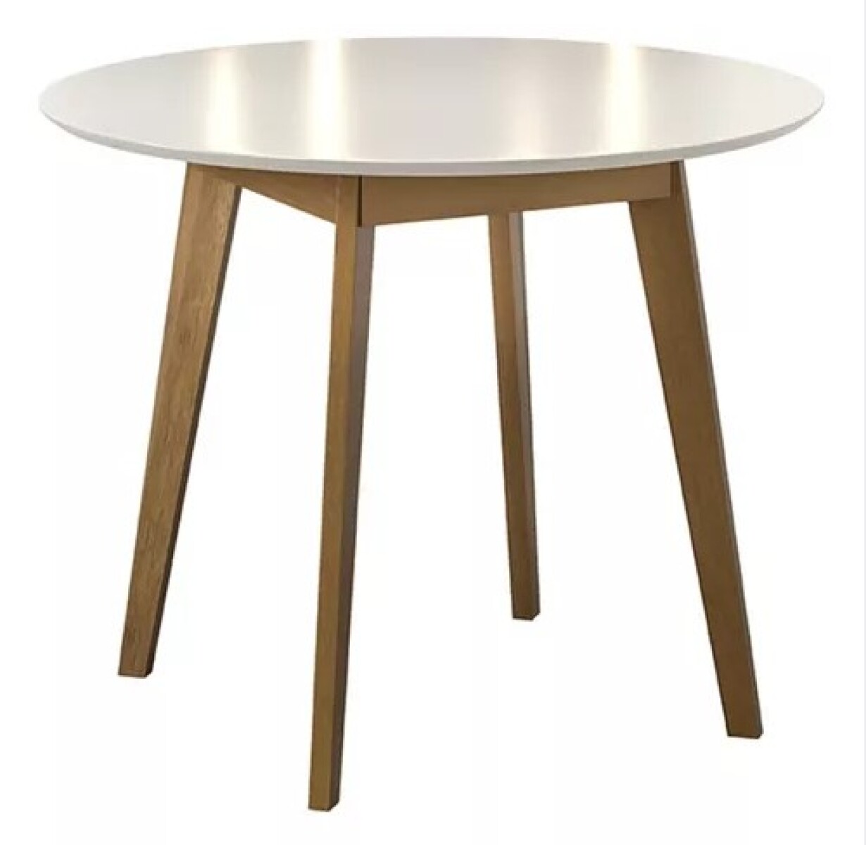 Mesa TOPACIO 1,03 Redonda color IMBUIA con Tapa color BLANCO 