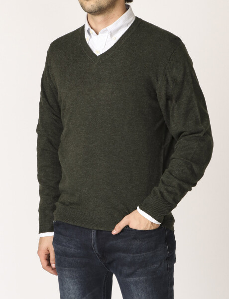 Sweater V Harrington Label Verde
