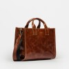 Cartera de Mano Capri En Cuero Liso Cuoio