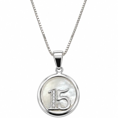 Cadena con medalla 15 con Nácar Cadena con medalla 15 con Nácar