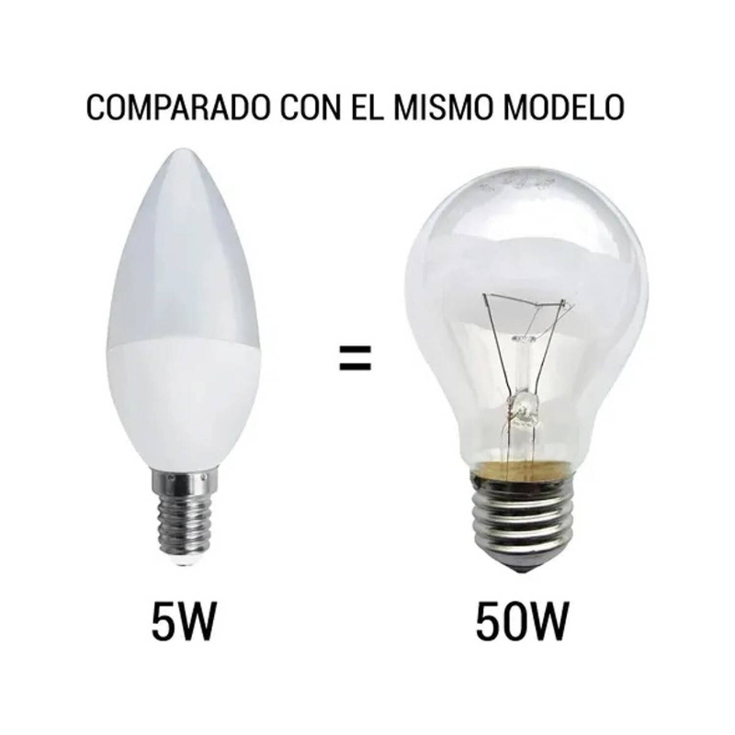 Lámpara LED Vela E27 5W Luz Cálida — Serlux
