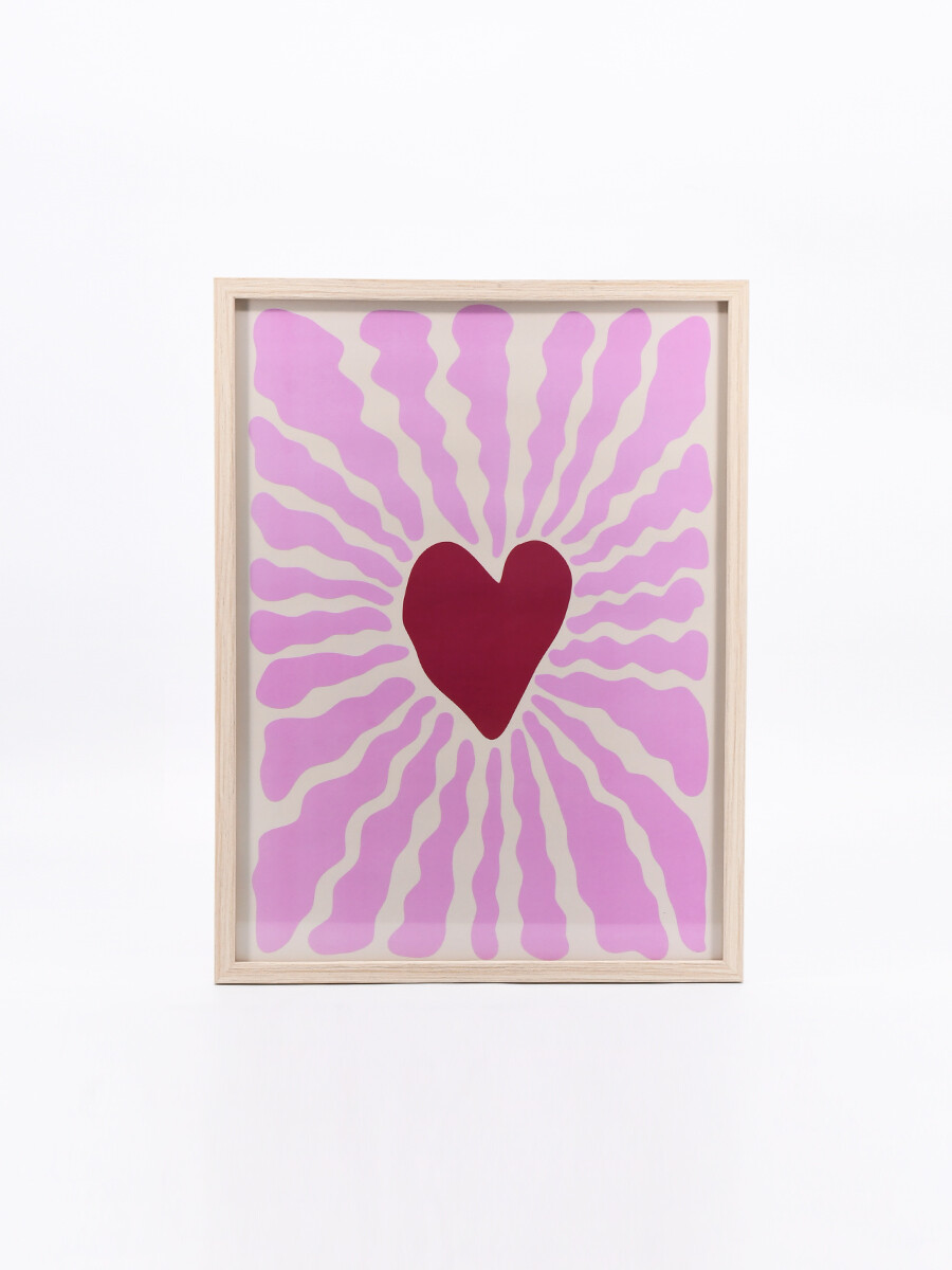 CUADRO CORAZON - ROSADO 