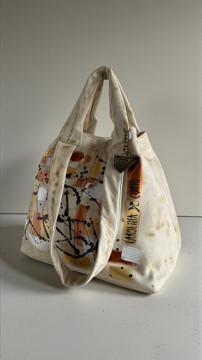 Cartera Kytzia Natural Multifunción Con Arte. 