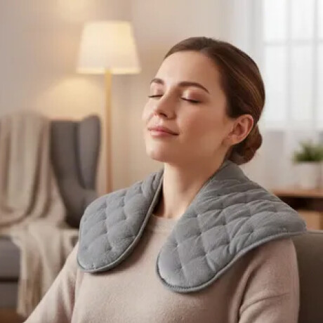 Almohadilla terapéutica con peso para cuello y hombros Negro