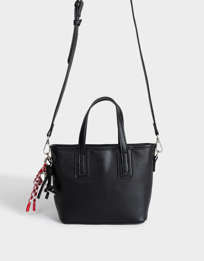 City Cartera City Con Charm - Negro