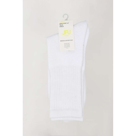 Medias deportivas media caña Blanco