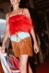 Raphia Top Rojo