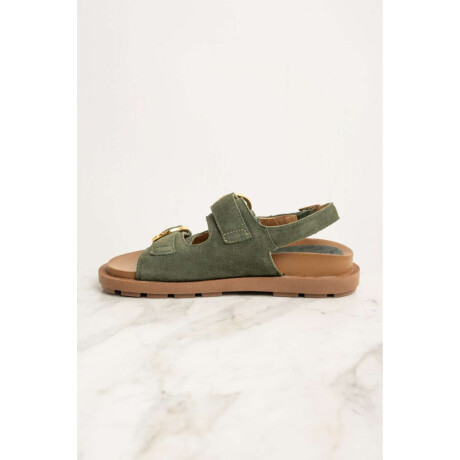 Sandalia Gamuza Verde