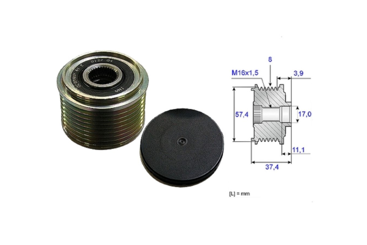 Polea Alternador Marcha Libre Mercedes Benz Omnibus O500 Rs/Rsd 01-25 Polea Alternador Marcha Libre Mercedes Benz Omnibus O500 Rs/Rsd 01-25