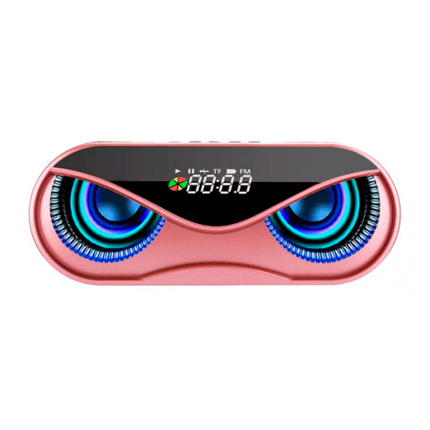 Reloj Parlante Despertador Radio Luminoso Recargable Alarma Color Variante Rosa