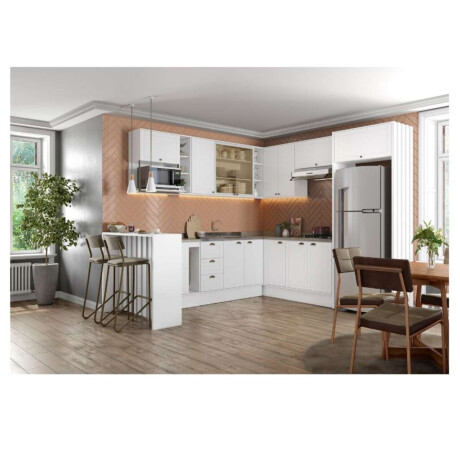 Bajo Mesada Americana con cajones 60cm Blanco