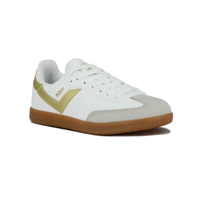 Pony Calzado Lifestyle Moma Unisex- Blanco/dorado Blanco-dorado