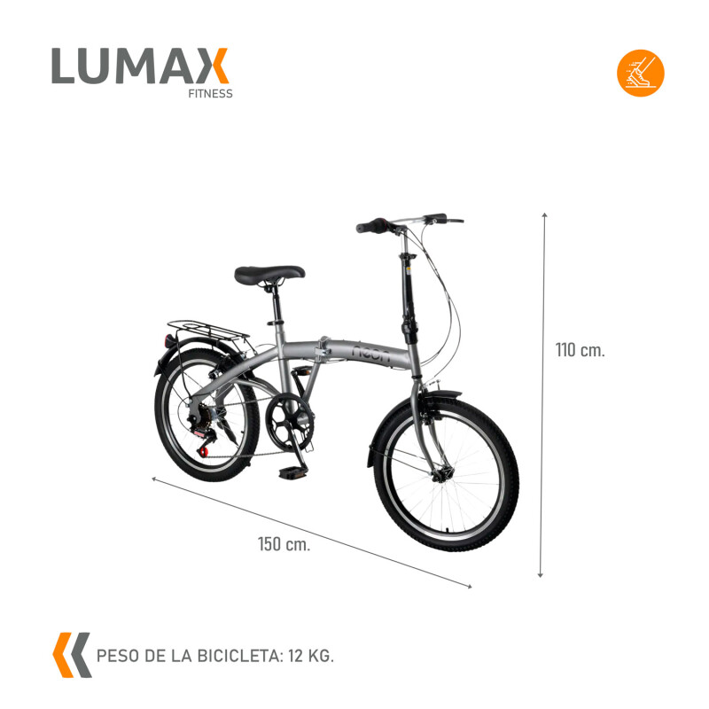 Bicicleta Plegable Rodado 20 Shimano Parrilla Olive