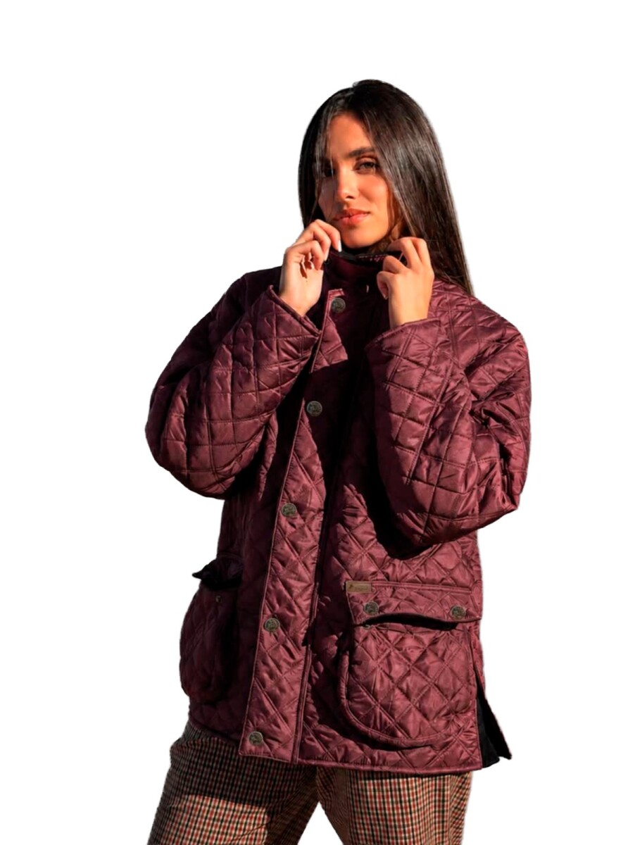 Campera Capitoneada Dama - Bordo 