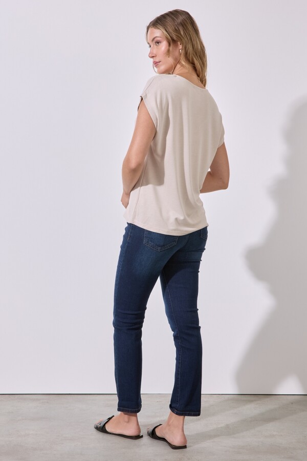 Blusa Esc V BEIGE