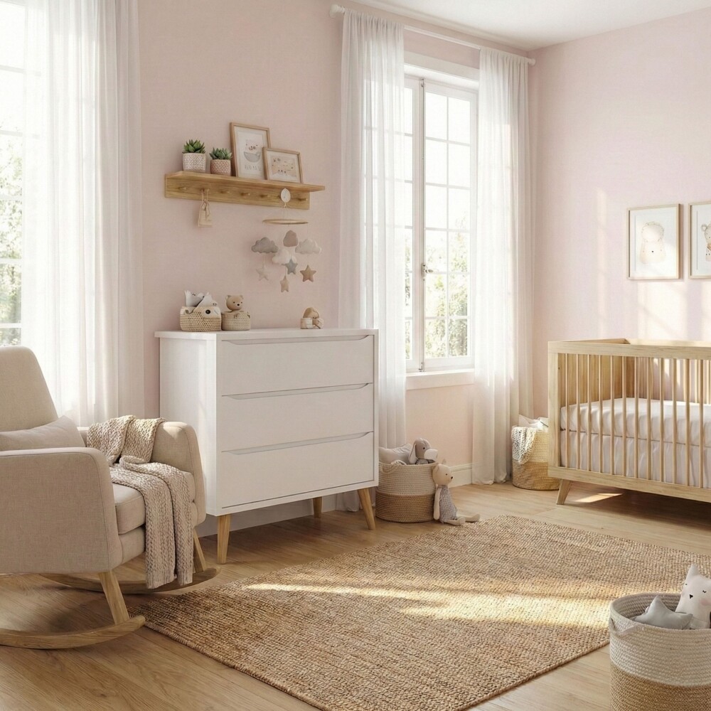Cómoda 3 cajones Infantil - Theo Blanco