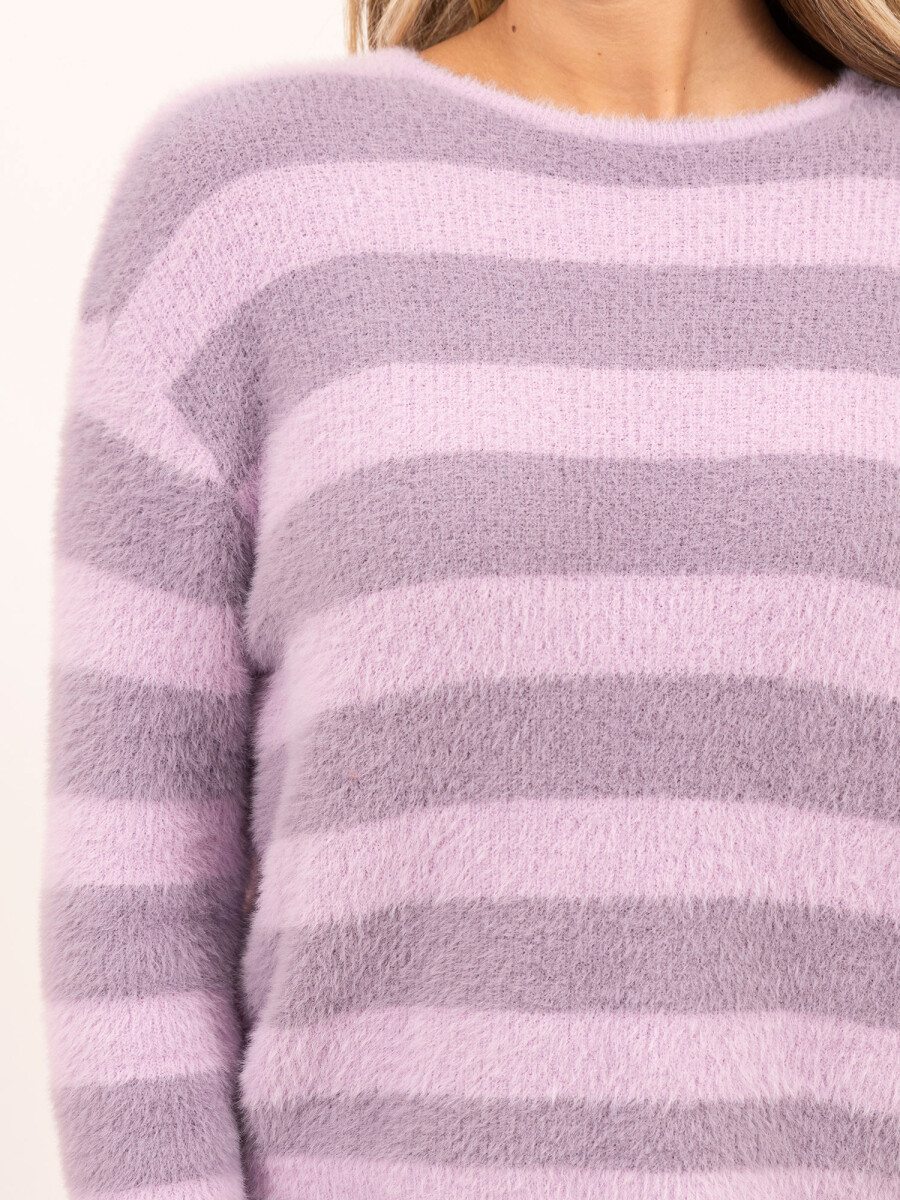 Sweater rayas - lila 