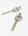 Aros Colgantes Largos Strass Aros Colgantes Largos, Statement Night - Plateado Rodio
