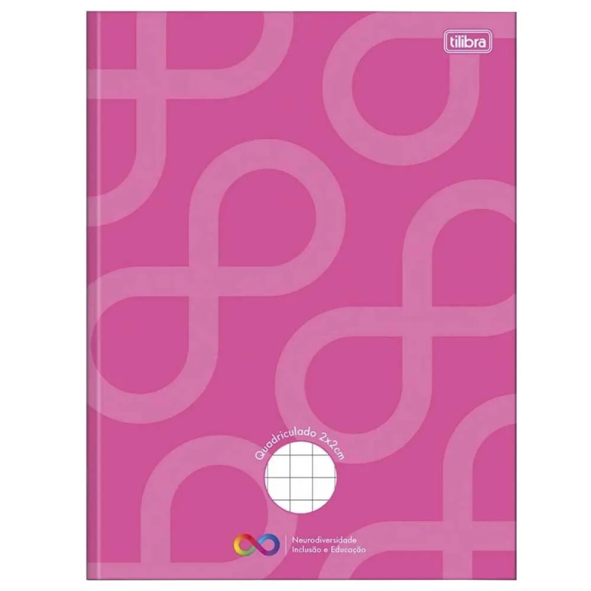 Cuadernola Tilibra Neurodiversidad 40 hojas Cuadriculadas 2x2 cm - Rosado 