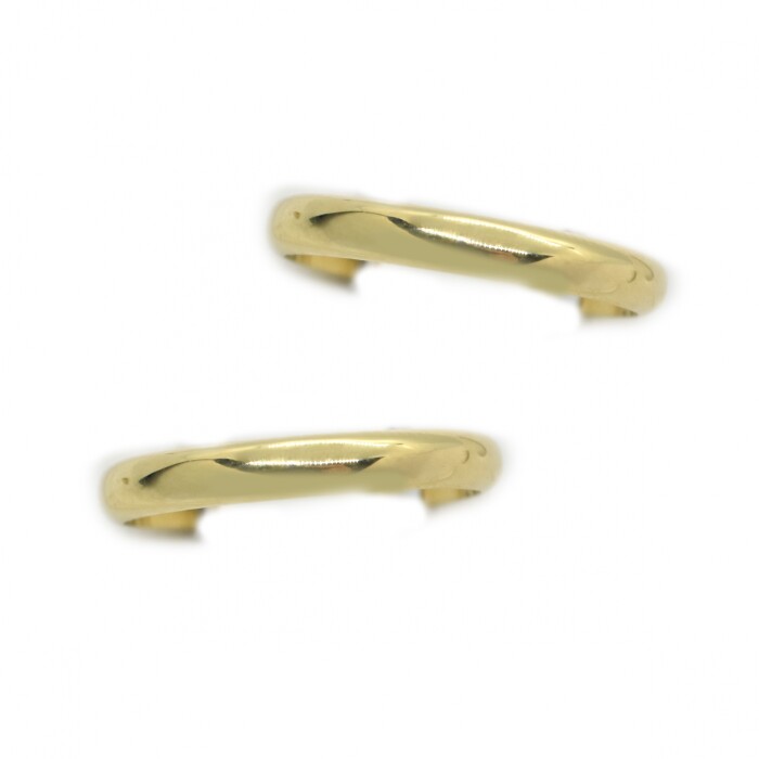 Par de Alianzas y Cintillo en Oro 18 Kilates 2.5mm Gruesas Par de Alianzas y Cintillo en Oro 18 Kilates 2.5mm Gruesas