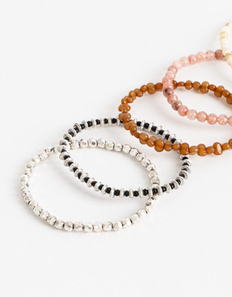 Pulseras Elásticas Sets Folk Set De Pulseras Elásticas Boho - Combinacion Multicolor