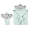 Toalla Infantil con Capucha 76x76cm Elefante Verde