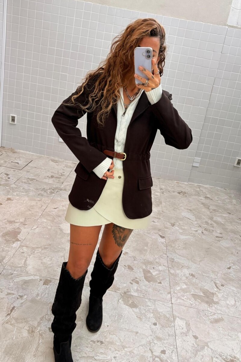 Blazer Simple Marron