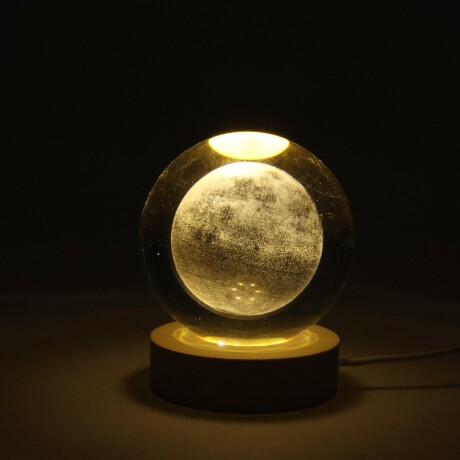 LÁMPARA VELADORA 3D DISEÑO LUNA BASE DE MADERA 8" LÁMPARA VELADORA 3D DISEÑO LUNA BASE DE MADERA 8"