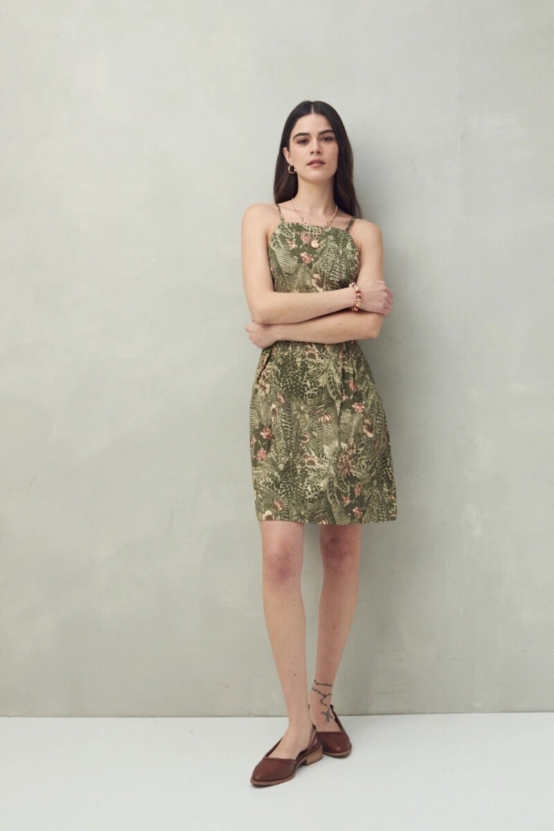 VESTIDO D.CASSIN BAMBU - VERDE 