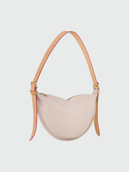 Longchamp - Bolso Cruzado de cuero, Smoothie Gris