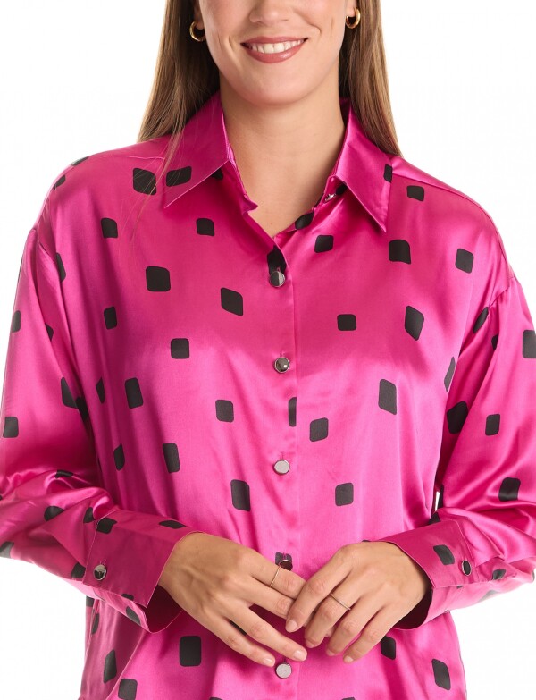 Camisa Satén FUCSIA