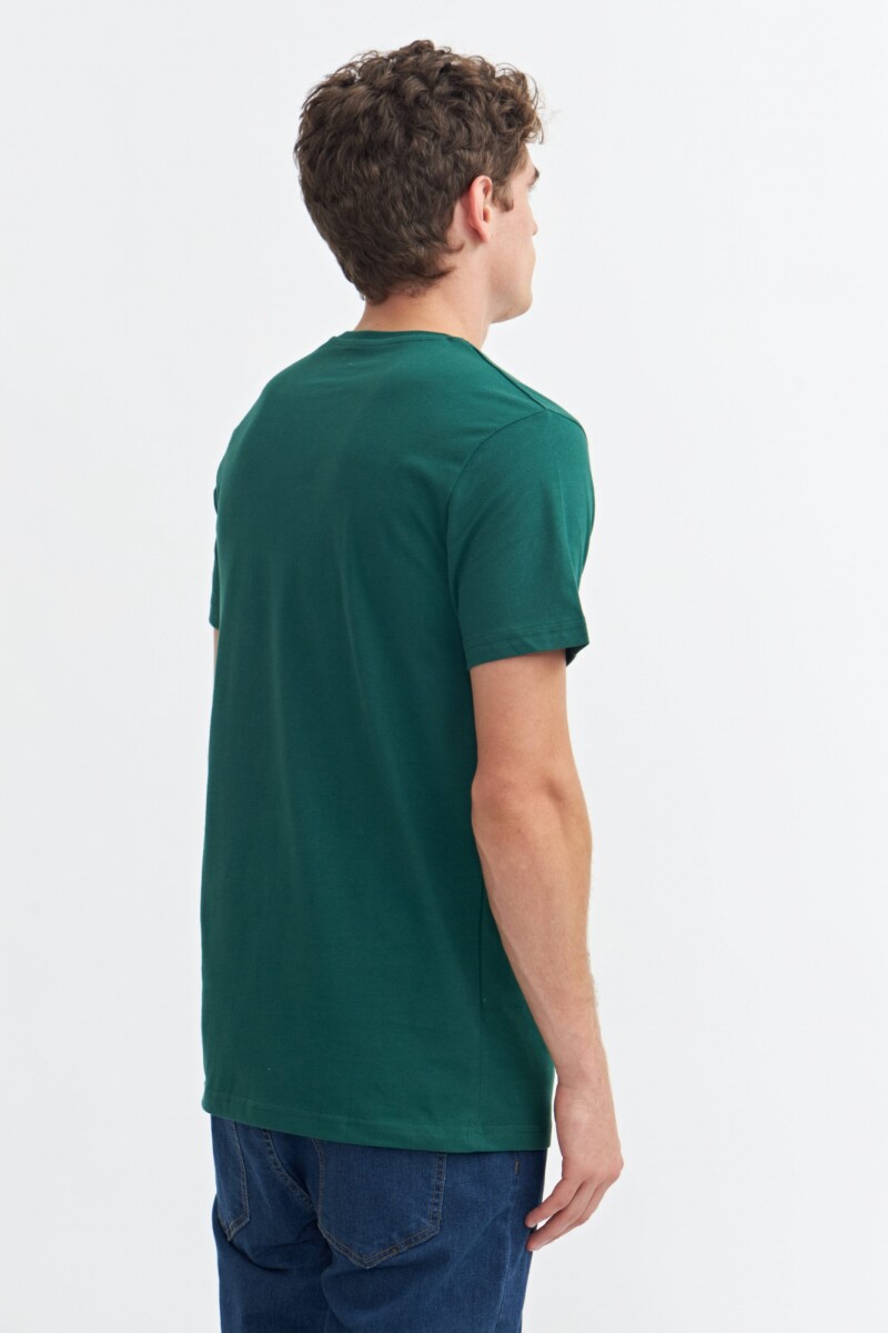 Remera básica - Hombre VERDE OSCURO