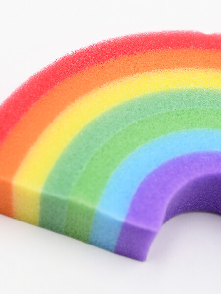 ESPONJA ARCOIRIS ROJO (V)