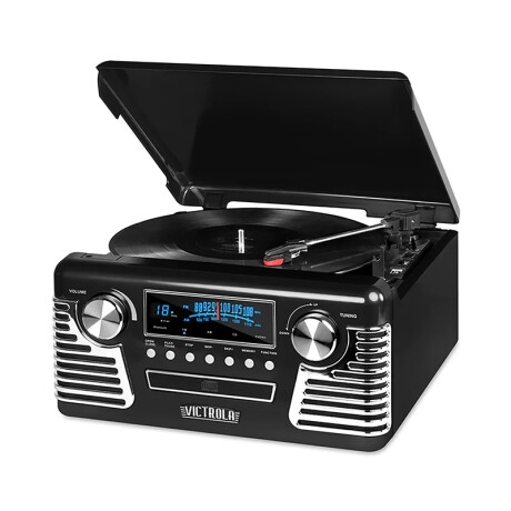 Tocadiscos Victrola Modelo V50-200 Am Fm Usb Negro Tocadiscos Victrola Modelo V50-200 Am Fm Usb Negro