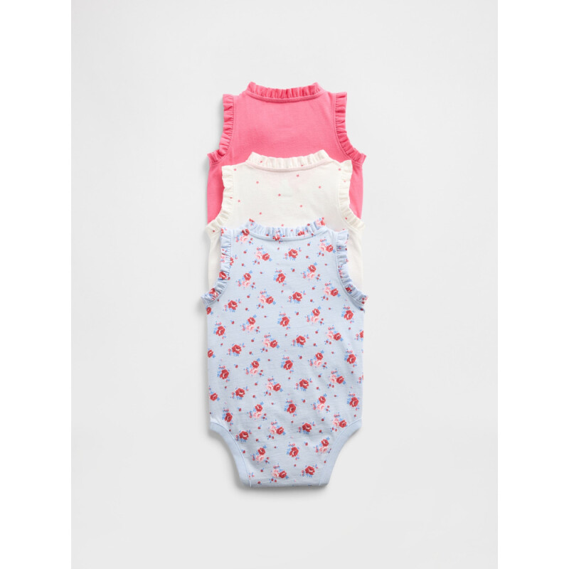 3PK BRUSHED KNIT SHORTS SERENE BLUE FLORAL