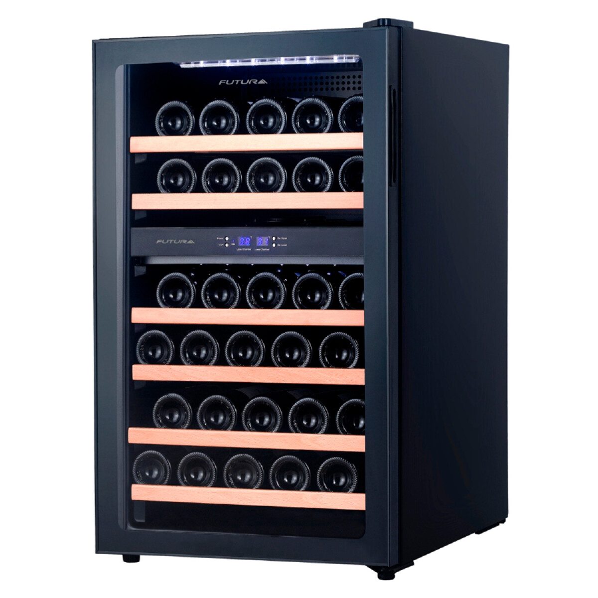 Enfriadora de vino vidrio negro 34 botellas Futura Plus FUT-EV32N 
