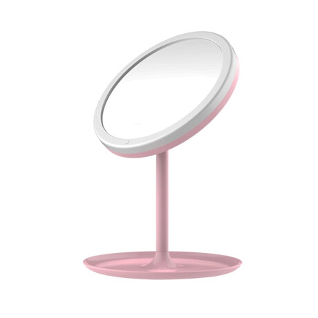 Espejo De Maquillaje Led Rosa Encendido Táctil Recargable Espejo De Maquillaje Led Rosa Encendido Táctil Recargable
