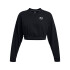 UA Rival Terry OS Crop Crw-BRN BLK-001