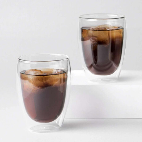 Set x6 Pocillo Doble Vidrio de 350 Ml Sc