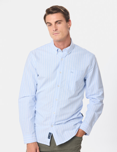 CAMISA OXFORD Celeste